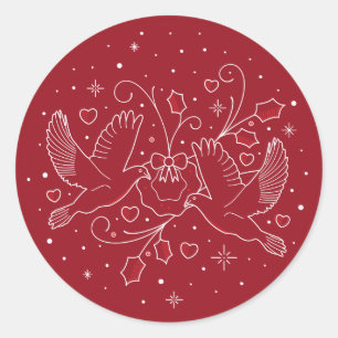 TWEEDE KERSTDAG / Kerststickers Ronde Sticker