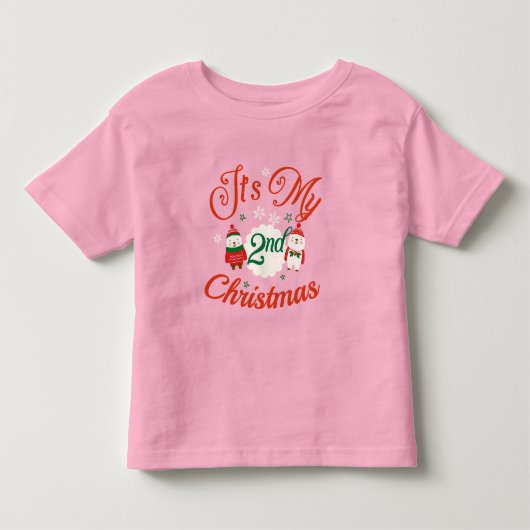 Tweede kerstdag van de baby kinder shirts (Voorkant)