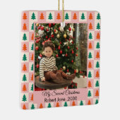 Tweede Kerstmis Aangepaste serie Foto tekst Sjablo Keramisch Ornament (Rechts)