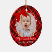 Tweede Kerstmis Aangepaste serie Foto tekst Sjablo Keramisch Ornament (Rechts)