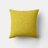 Tweede Kerstmis met Glittery Golden Yellow Kussen (Achterkant)