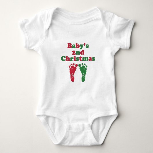 Tweede Kerstmis voor baby Romper (Voorkant)