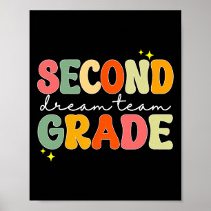 Tweede klas droom studenten team leraar terug naar poster