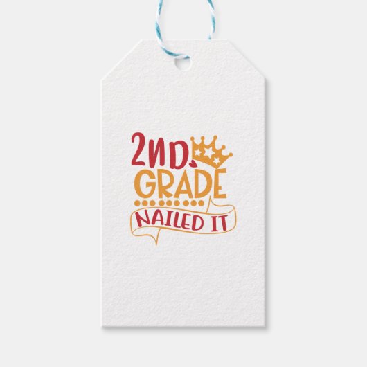 Tweede klas gehaald, 2e klas afgerond cadeaulabel (Voorkant)