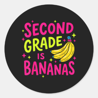 Tweede klas is bananas leuke terug naar school ronde sticker