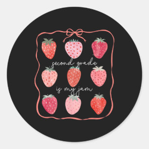 Tweede klas is mijn ding 2e klas aardbei terug naa ronde sticker