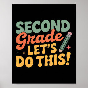Tweede klas laten we dit doen terug naar school jo poster