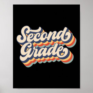 tweede klas leraar leerling terug naar school poster