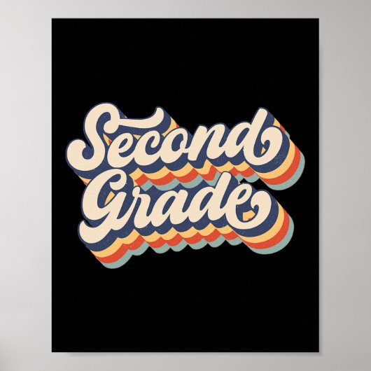 tweede klas leraar leerling terug naar school poster (Voorkant)