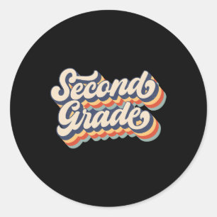  tweede klas leraar leerling terug naar school ronde sticker