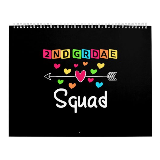 Tweede klas leraar sjirt schoolteam tweede klas kalender (Hoes)