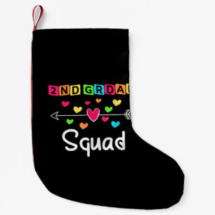 Tweede klas leraar sjirt schoolteam tweede klas kleine kerstsok