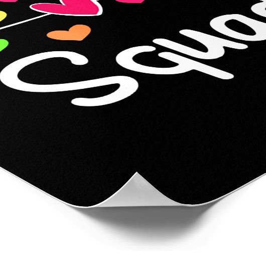 Tweede klas leraar sjirt schoolteam tweede klas poster (Hoek)