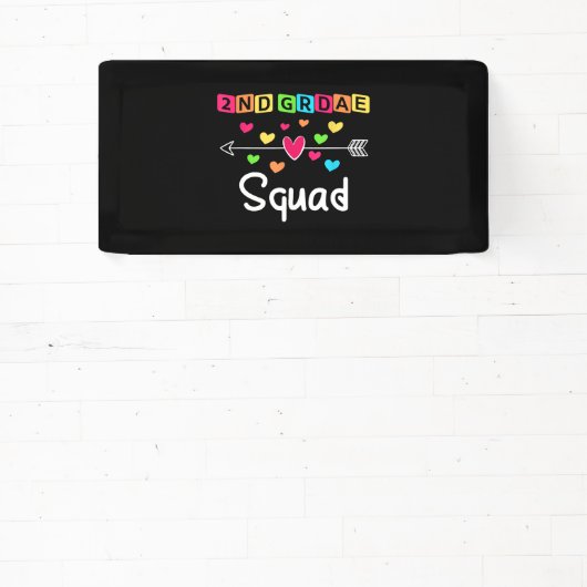 Tweede klas leraar sjirt schoolteam tweede klas spandoek (Insitu)