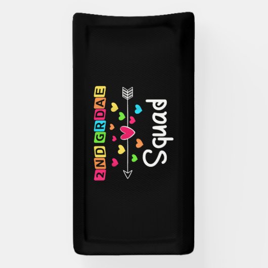 Tweede klas leraar sjirt schoolteam tweede klas spandoek (Verticaal)