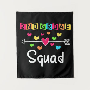 Tweede klas leraar sjirt schoolteam tweede klas wandkleed