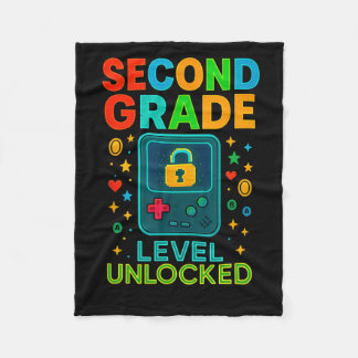 Tweede klas niveau ontgrendeld gamer Ck naar schoo Fleece Deken