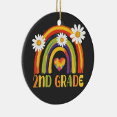 Tweede klas regenboog terug naar school 2e klas keramisch ornament (Rechts)