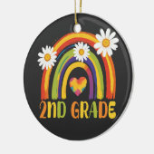 Tweede klas regenboog terug naar school 2e klas keramisch ornament (Links)