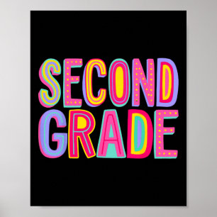 Tweede klas regenboog vibes terug naar school 2e A Poster