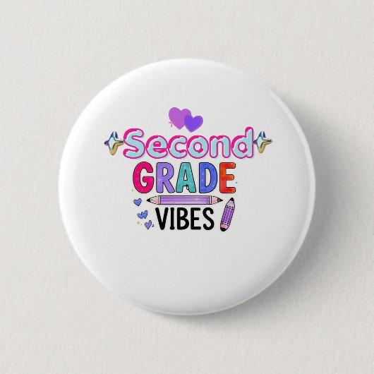 Tweede klas sfeer Cute terug naar school Ronde Button 5,7 Cm (Voorkant)