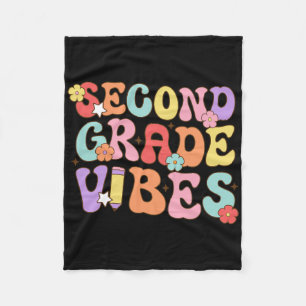 Tweede klas sfeer terug naar school retro 2e klas fleece deken