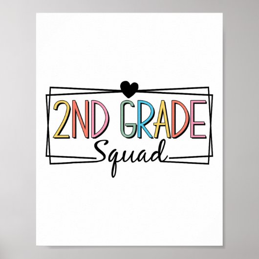 Tweede klas Squad Docenten Kinder 2e klas CK naar Poster (Voorkant)
