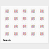 Tweede klas squad juf meisje coquette strik rug ronde sticker (Vel)