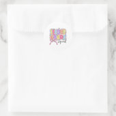 Tweede klas squad juf meisje coquette strik rug ronde sticker (Tas)