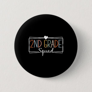 Tweede Klas Team Leraars Kinderen 2e Leerjaar Byck Ronde Button 5,7 Cm