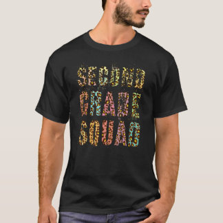 Tweede Klas Team Luipaard Print Leraar Hallo 2e T-shirt