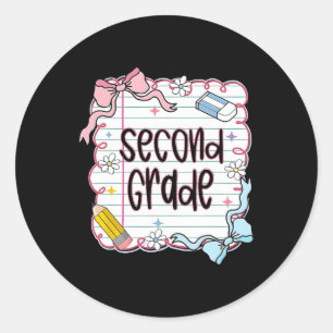 Tweede klas terug naar school 2e klas Coquette the Ronde Sticker