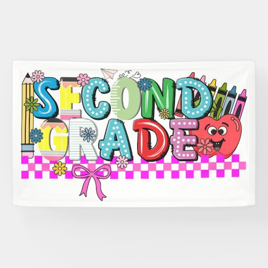 Tweede klas typografie spandoek (Horizontaal)