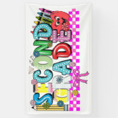 Tweede klas typografie spandoek (Verticaal)