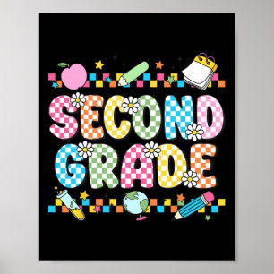 Tweede klas vibes shirt 2e retro terug naar school poster
