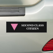 TWEEDE KLASSE BURGER BUMPERSTICKER (Op auto)
