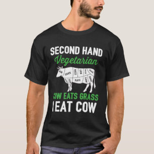 Tweede Koe van de handbediende groenten eet Koe T-shirt
