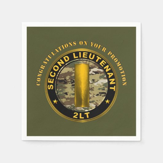 Tweede luitenant 2LT bevordering   Servet (Voorkant)