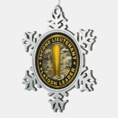 Tweede luitenant 2LT pelotonscommandant Tin Sneeuwvlok Ornament (Rechts)