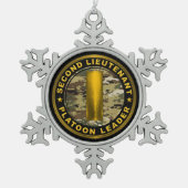 Tweede luitenant 2LT pelotonscommandant Tin Sneeuwvlok Ornament (Voorkant)