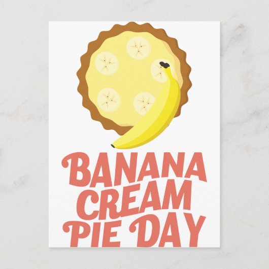 Tweede maart - Banana Cream Day Briefkaart (Voorkant)