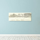 Tweede markt en missie aan de westkant canvas afdruk (Insitu (Houten vloer))