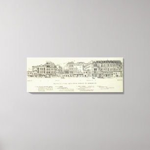 Tweede markt en missie aan de westkant canvas afdruk