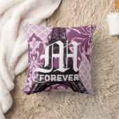 Tweede monogram Jubileum katoenpluim Eiffeltoren Kussen (Deken)