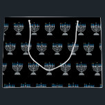 Tweede nacht van Hanukkah Glitter Large Gift Bag Groot Cadeauzakje<br><div class="desc">Hanukkah 2022 begint in de avond van zondag 18 december en eindigt in de avond van maandag 26 december</div>