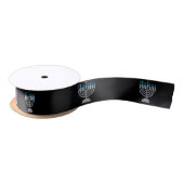 Tweede nacht van Hanukkah Glitter Satin Ribbon Satijnen Lint (Spoel)