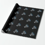 Tweede nacht van Hanukkah Glitter Wrapping Paper Cadeaupapier<br><div class="desc">Hanukkah 2022 begint in de avond van zondag 18 december en eindigt in de avond van maandag 26 december</div>