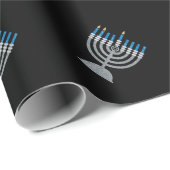 Tweede nacht van Hanukkah Glitter Wrapping Paper Cadeaupapier (Rol Hoek)