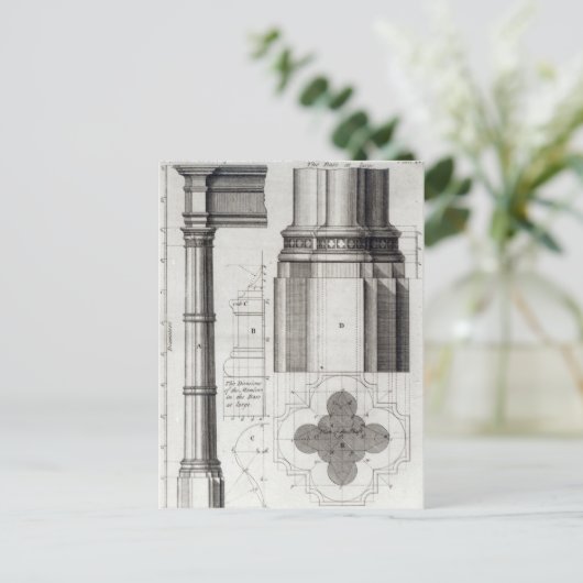 Tweede Orde van Gothische Architectuur, 1741 Briefkaart (Staand voorkant)