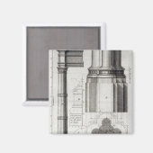 Tweede Orde van Gothische Architectuur, 1741 Magneet (Voorkant / Achterkant)